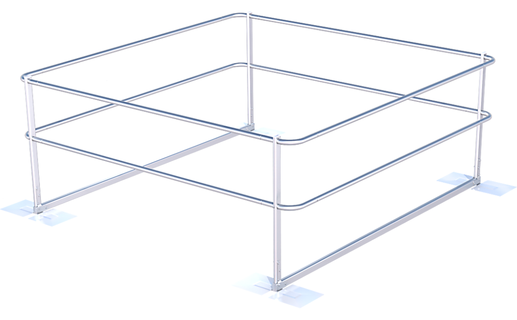 Valbeveiliging ABS Dome OnTop op een foliedak.