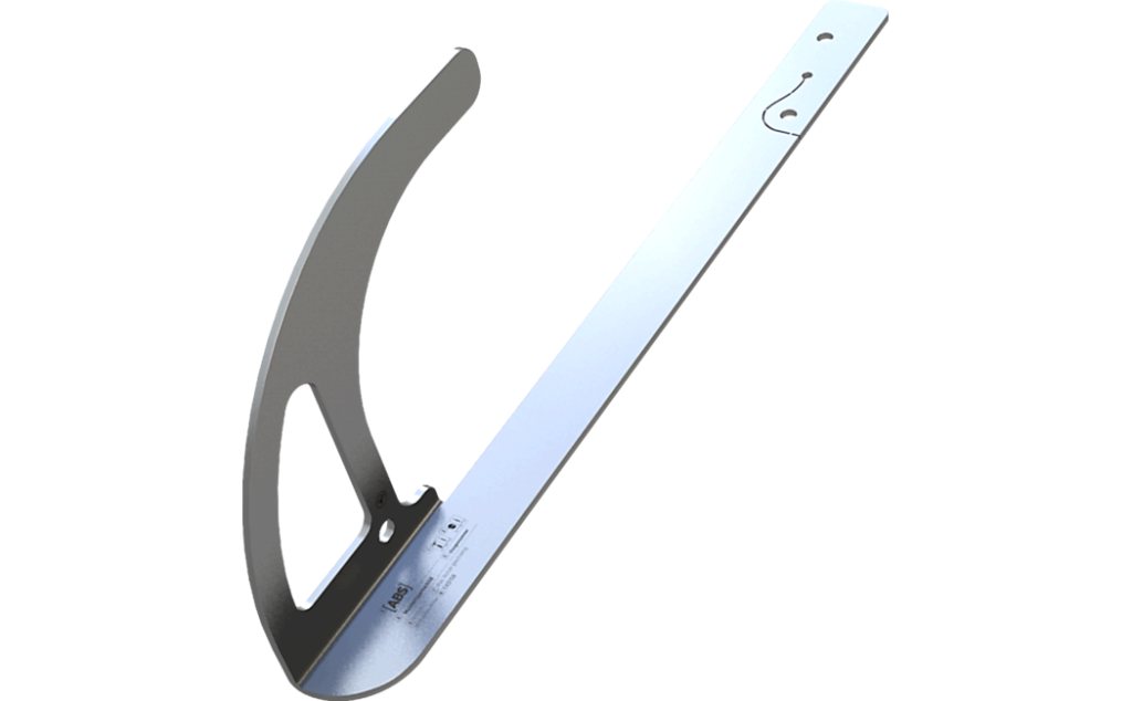 Afbeelding van een donkergrijze veiligheidsdakhaak type ABS-Lock DH04-F.