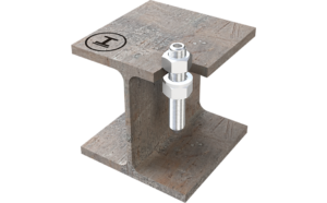 Afbeelding van het ABS-Lock II systeem gemonteerd in staal.