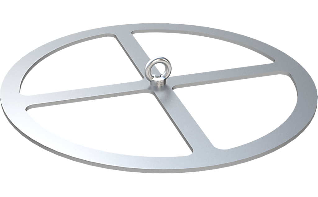 Ronde rvs constructie voor het controlesysteem bij de ABS-Lock OnTop.
