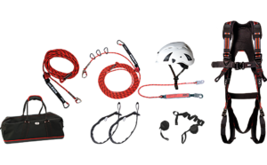 Productafbeelding van de complete set PBM tegen vallen ABS Profi Roofer Kit voor dakdekkers