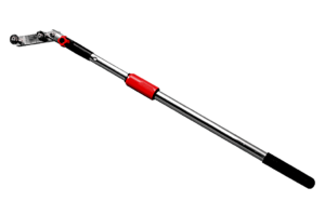 Speciale karabijn voor valbeveiligingen met telescoopstang.