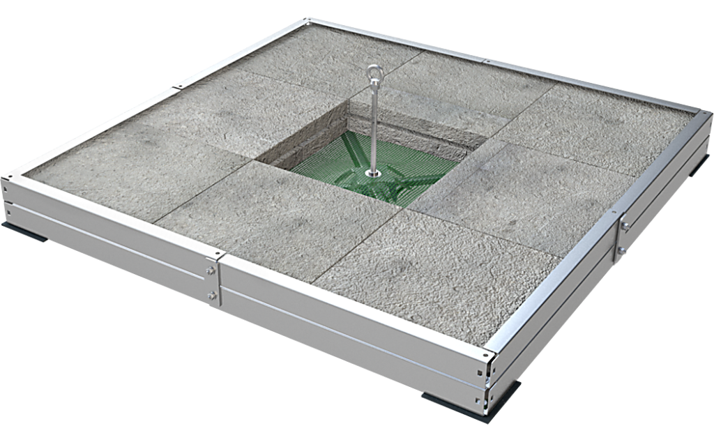 Een bijzonder stabiel ballastsysteem van het type ABS Weight OnTop Double.