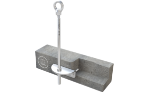Foto van de in beton gemonteerde ABS-Lock III-SEITL-65.
