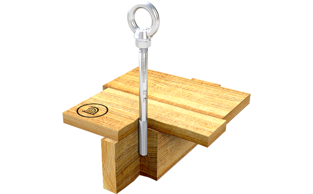 Foto van het ABS-Lock III ankerpunt voor hout.