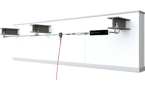 Het ABS-Lock SYS staalkabelsysteem met overhead installatie